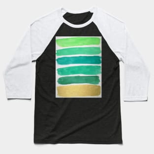 Gold and Green Stripes Baseball T-Shirt